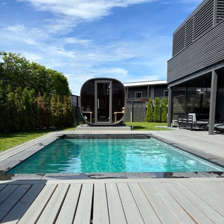 Sauna and pool installation